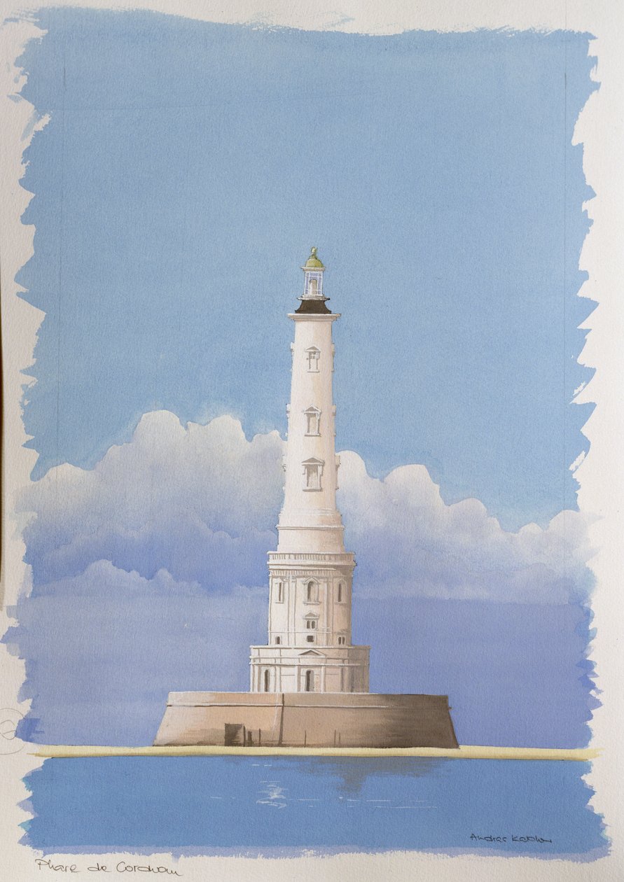 Corduan fyrtårn, Pointe de Grave, Gironde, Frankrig af Andras Kaldor