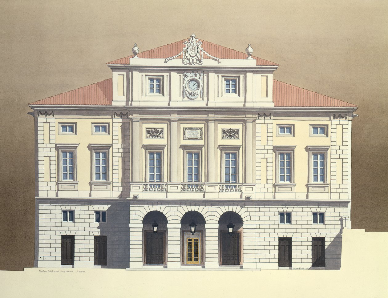 San Carlos Nationalteater, Lissabon, Portugal af Andras Kaldor