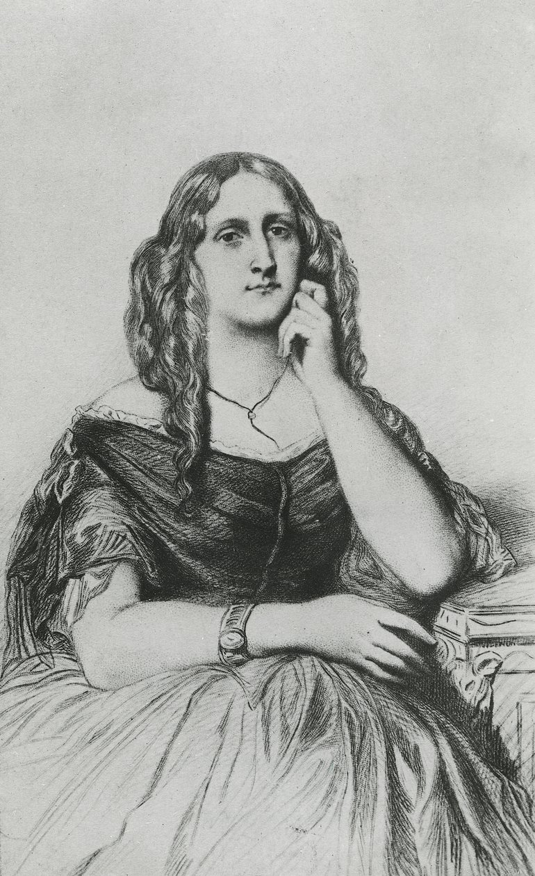 Delphine de Girardin af Andre Adolphe Eugene Disderi