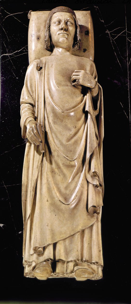 Skulptur af Karl V (1338-80) den Vise, ca. 1364 (marmor) af Andre Beauneveu