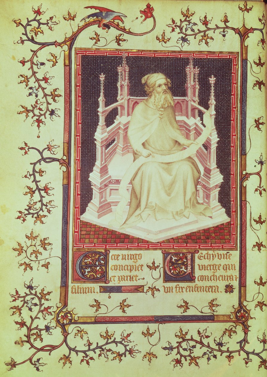 Fr 13091 f.11v Profeten Esajas, fra Jean, hertug af Berry