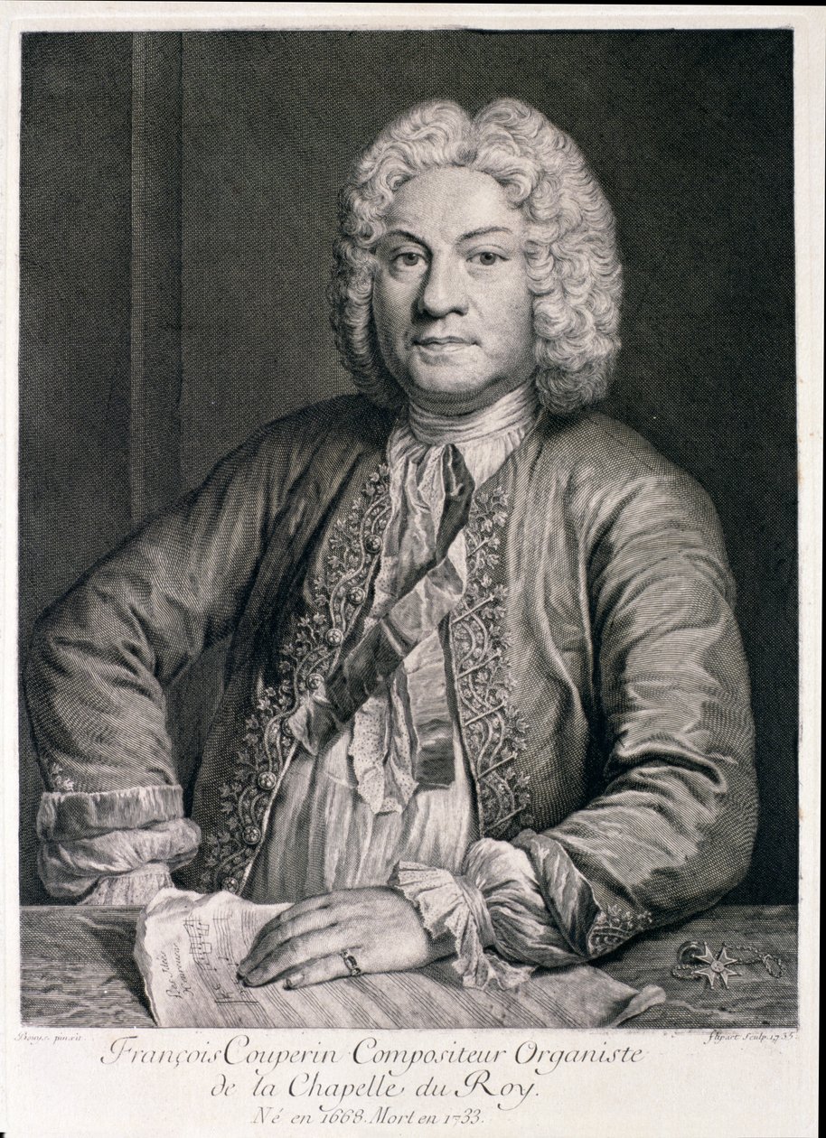 Francois Couperin (1668-1733) graveret af Flipart af Andre Bouys