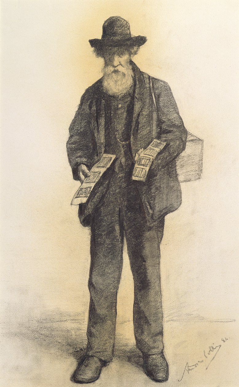 Pedlar blyanten & kul på papir af Andre Collin