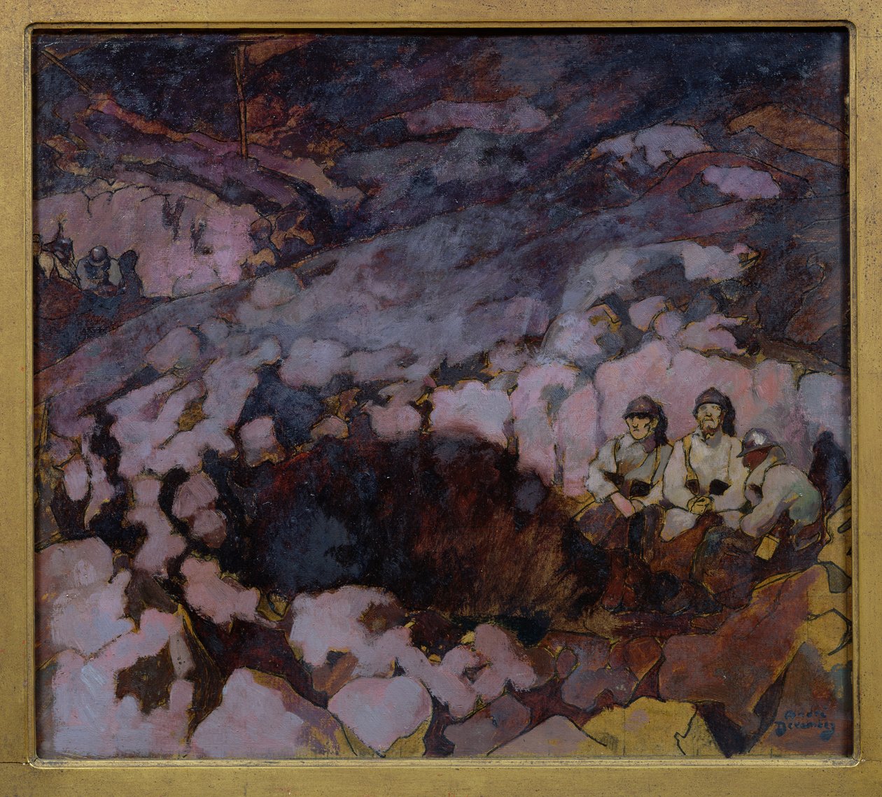 En skyttegrav, højre panel af triptykonet 