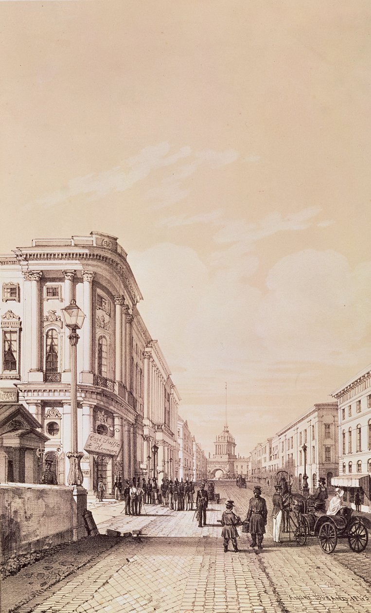 Nevsky Prospekt, Skt. Petersborg, illustration fra 
