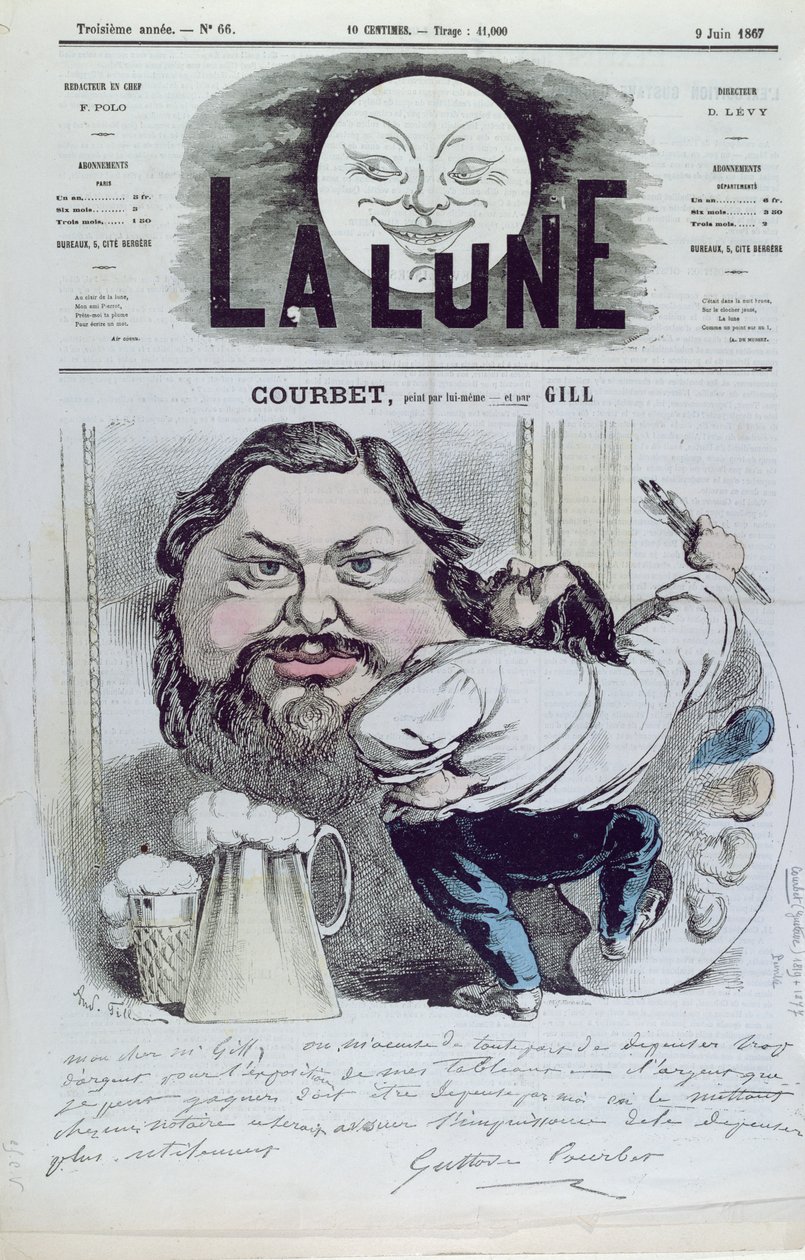 Gustave Courbet (1819-77) foran sit selvportræt, forsideillustration fra magasinet 