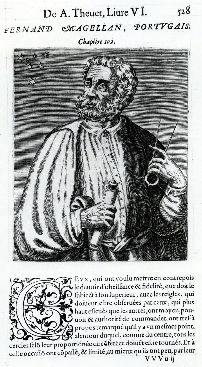Ferdinand Magellan, 1500-tallet af Andre Thevet
