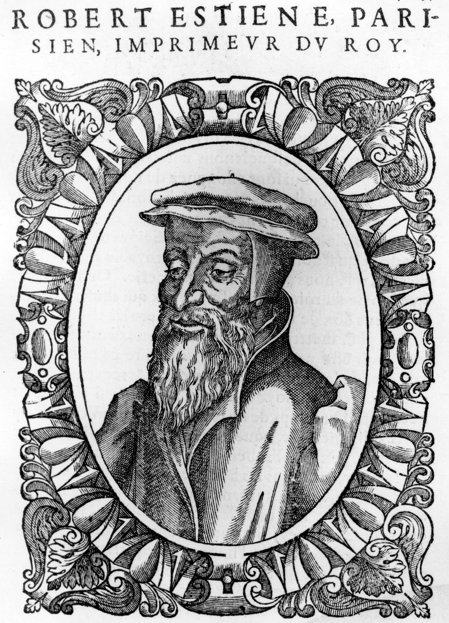 Portræt af Robert Estienne, af Andre Thevet