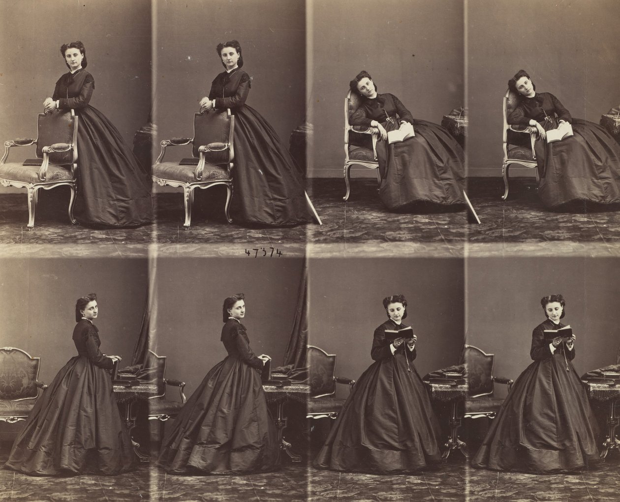 Leontine Walter, 1863. af Andre Adolphe Eugene Disderi