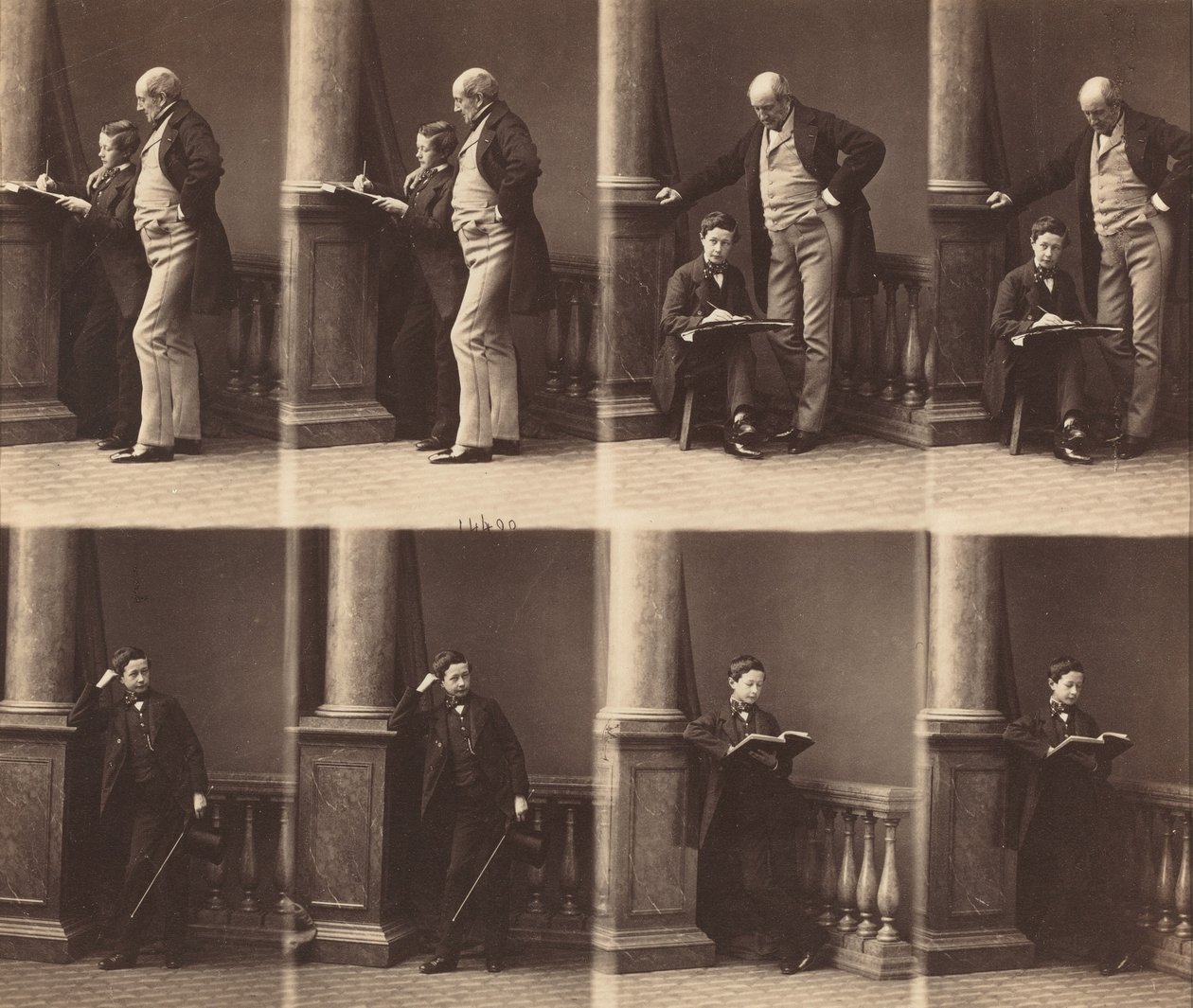 Monsieur Jadin og søn, ca. 1860 (foto) af Andre Adolphe Eugene Disderi