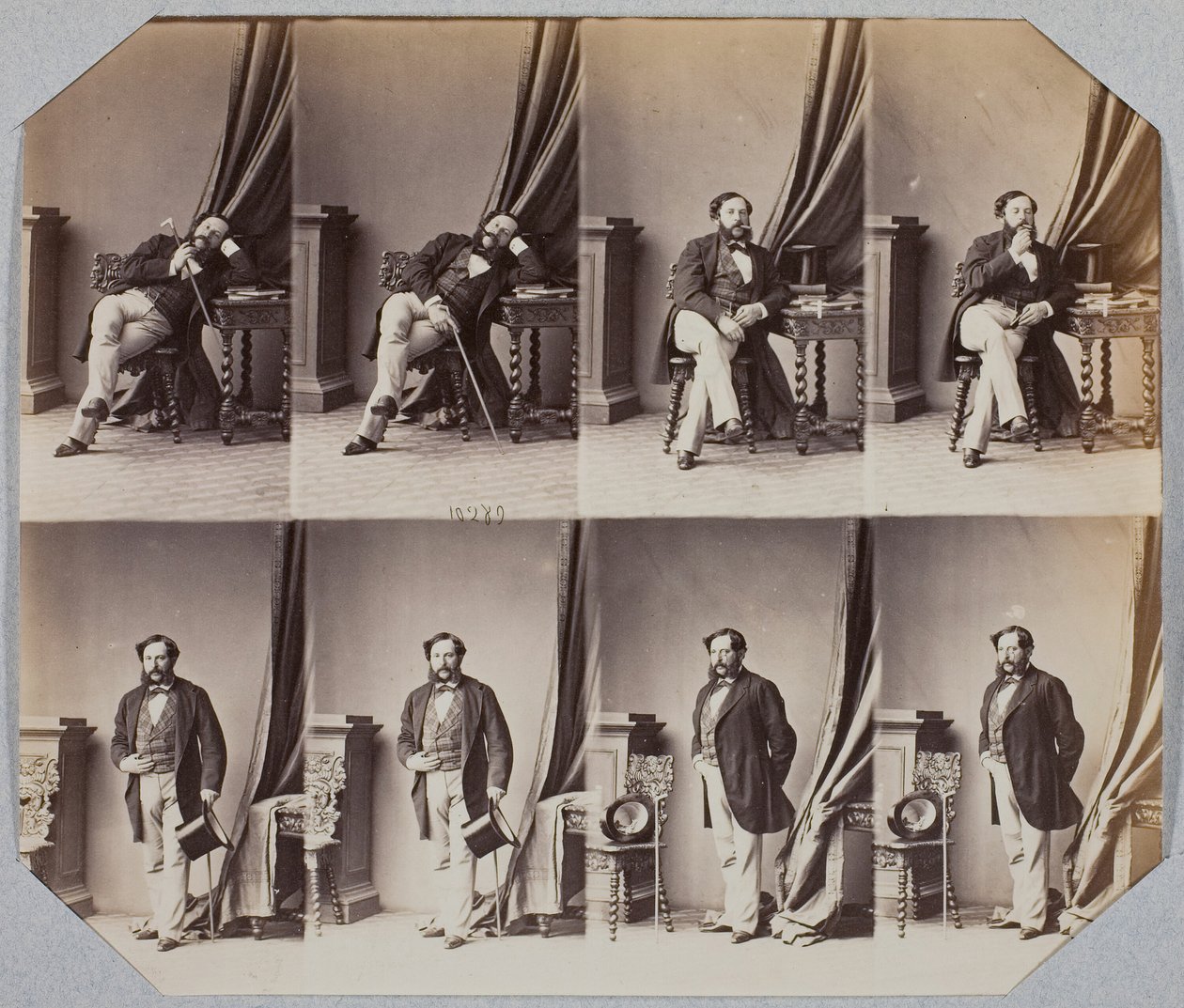 Napoleon Coste, 1859. af Andre Adolphe Eugene Disderi