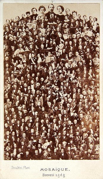 Personalities of the Second Empire, ca. 1860 (sepia fotomontage) af Andre Adolphe Eugene Disderi
