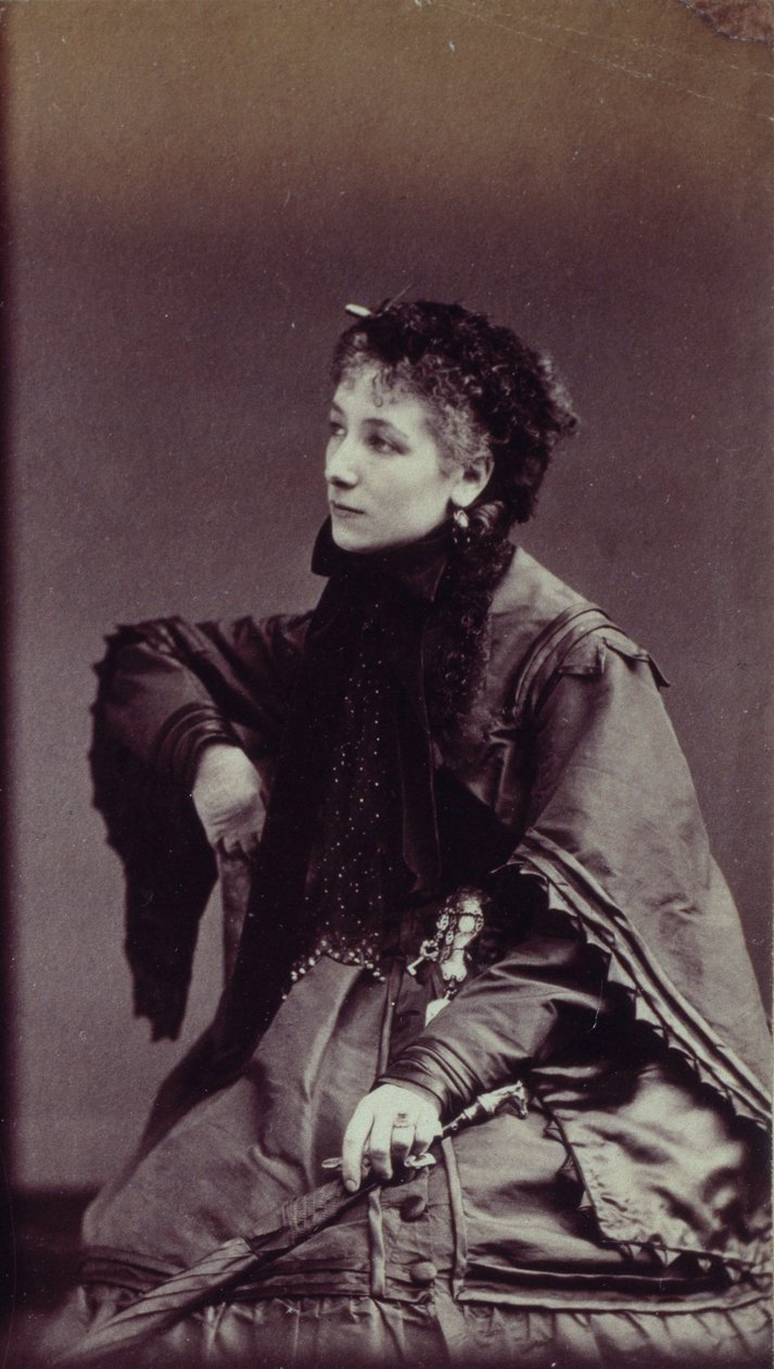 Portræt af Sarah Bernhardt (1844-1923) i bydragt af Andre Adolphe Eugene Disderi