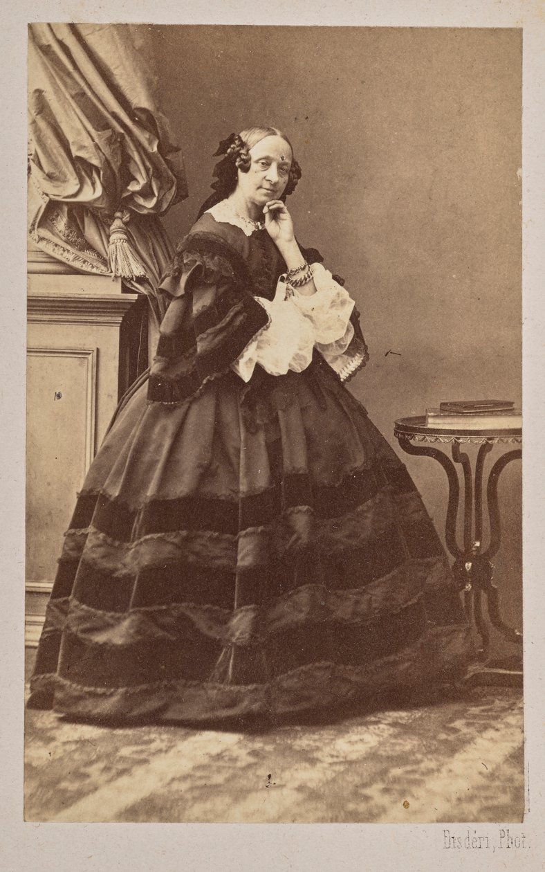 Portræt af ballerinaen Marie Taglioni 1804-1884, 1862. af Andre Adolphe Eugene Disderi