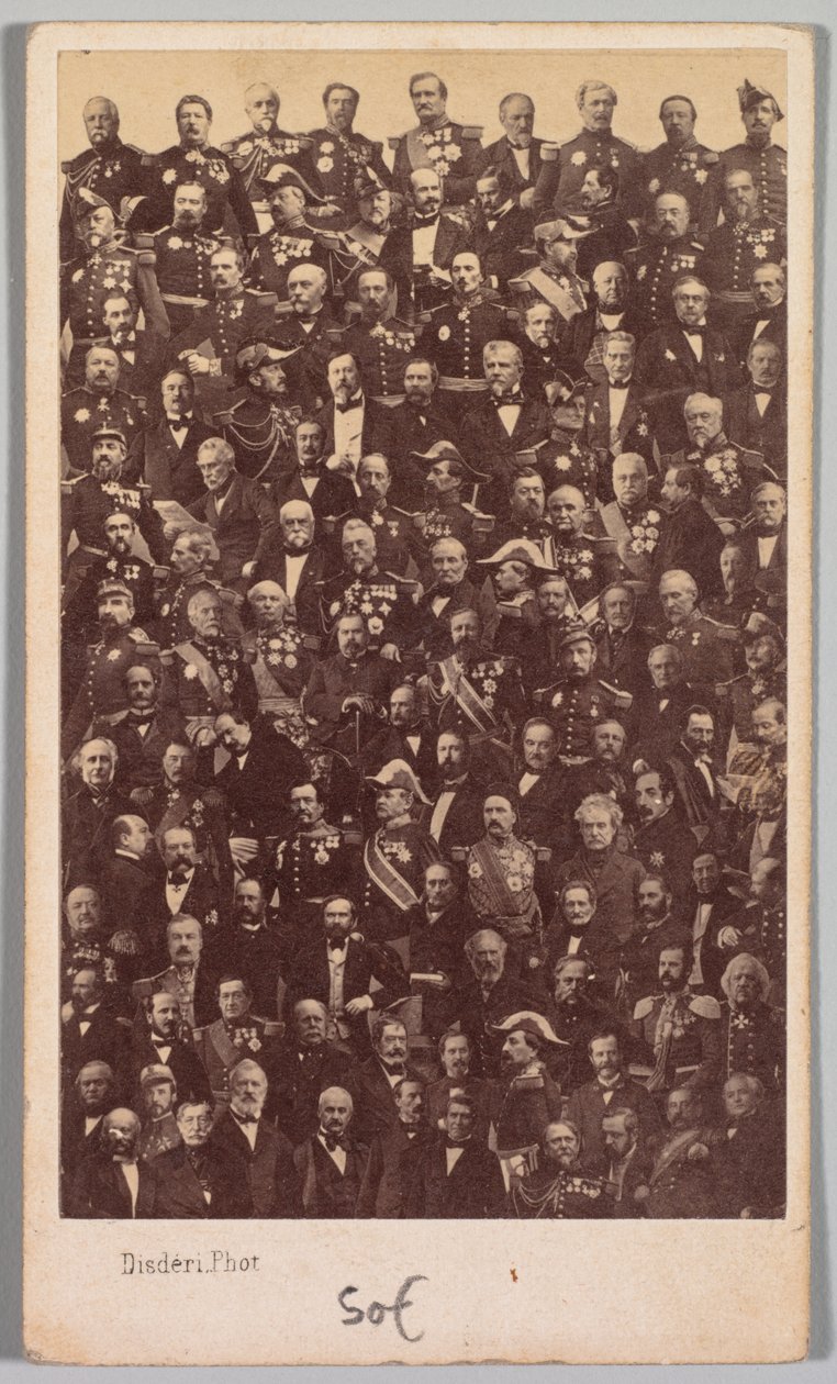 Uden titel (franske militærhelte og politiske ledere) af Andre Adolphe Eugene Disderi