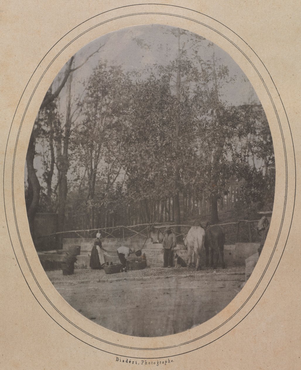 Landsbyscene Sydfrankrig, ca. 1853. af Andre Adolphe Eugene Disderi