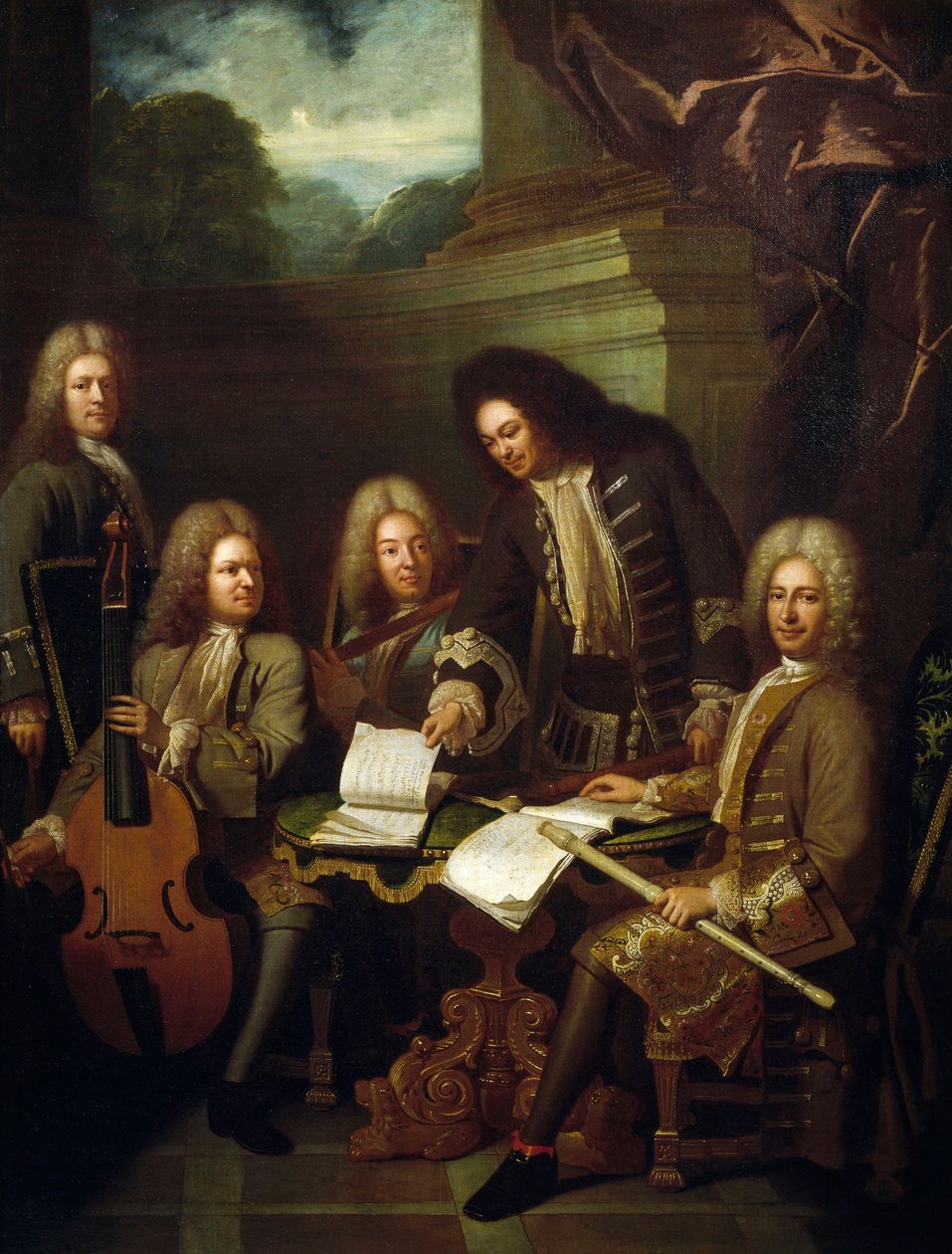 Säveltäjä Michel de la Barre ohjaa Marin Marais