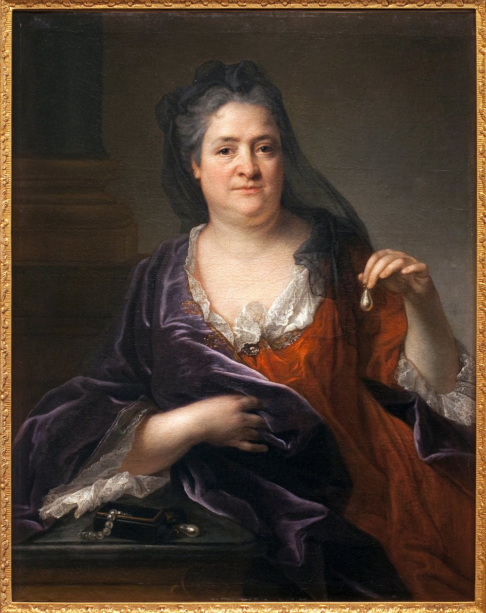 Hertuginden af Orleans eller Palatinen Elisabeth-Charlotte eller Elisabeth Charlotte de Baviere (1657-1722) Maleri tilskrevet Andre Bouys (1656-1740), olie på lærred, ca. 1700. Museum of Fine Arts i Niort. af Andre Bouys