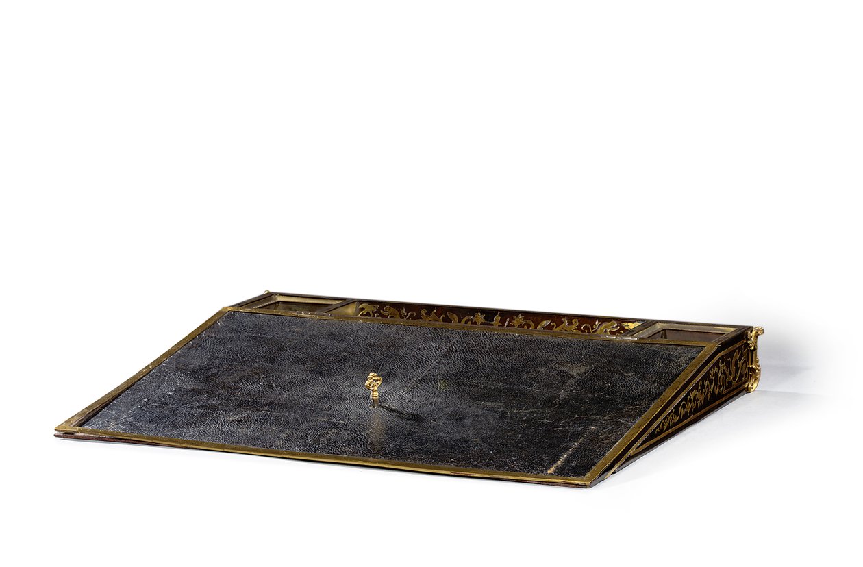 Regence ecritoire, ca. 1715-20 (messing indlagt skildpadde og ibenholt) af Andre Charles (attr. to) Boulle