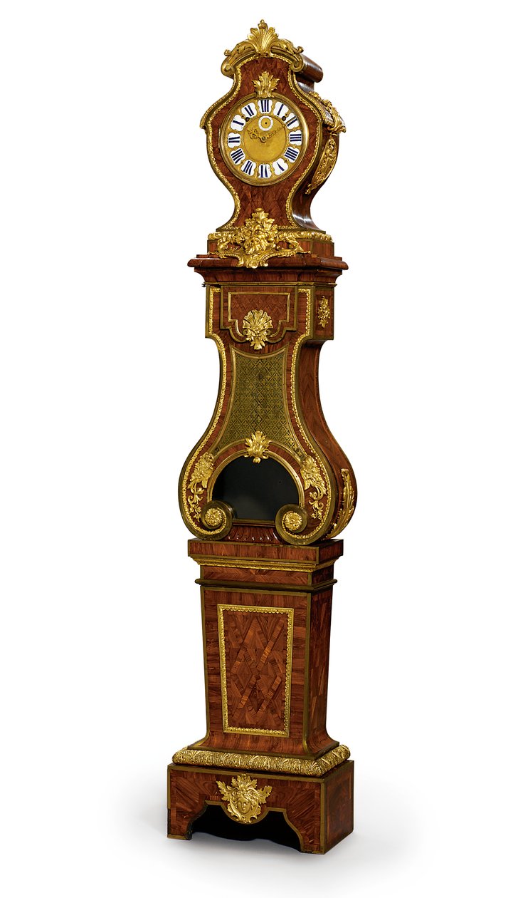 Regence quarter slående regulator, urværket af Thuret, ca. 1720 (ormolu monteret, Boulle messing indlagt blåtonet horn & kingwood) (se også 469018) af Andre Charles (attr. to) Boulle