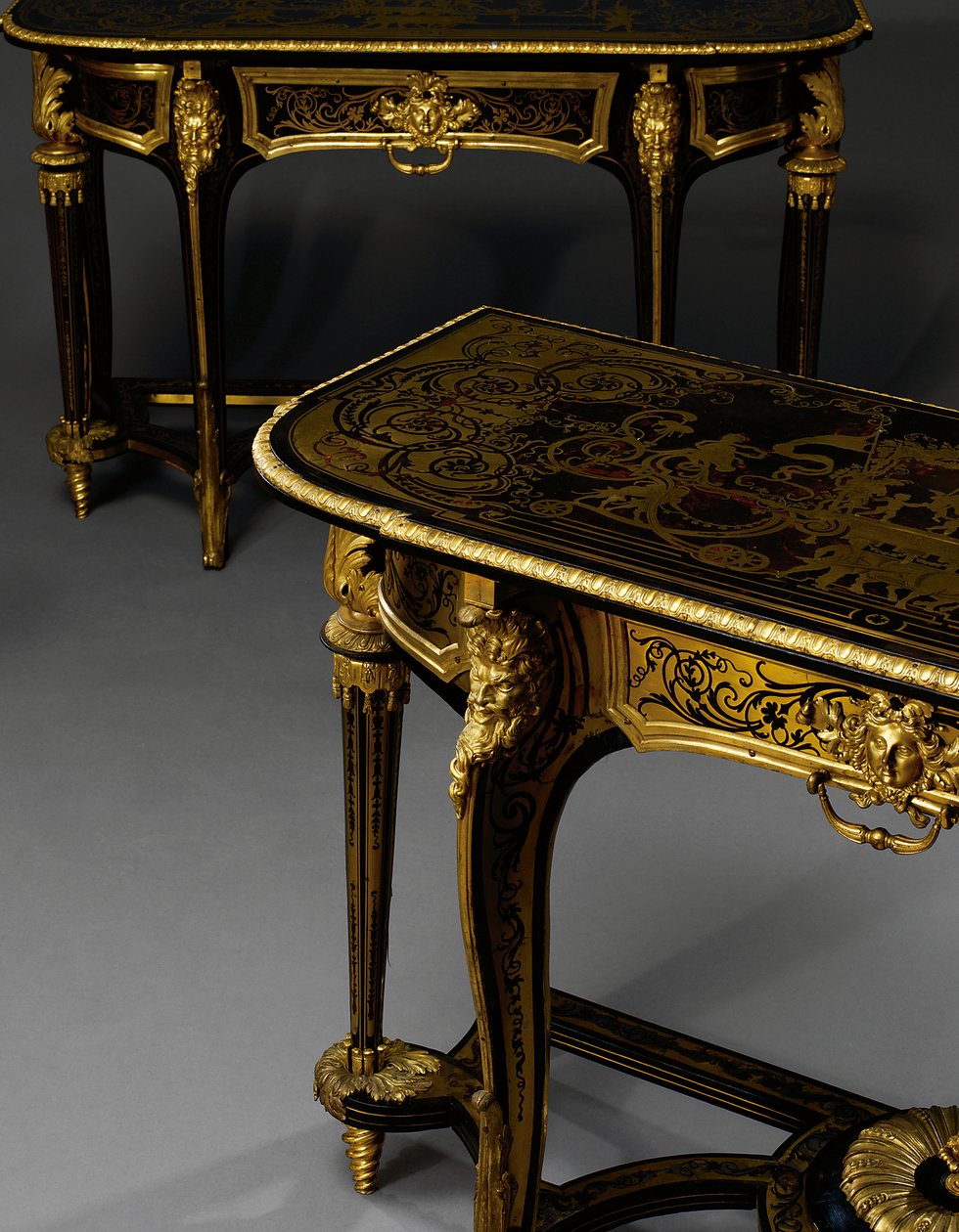 Matchende par Louis XIV moleborde, ca. 1710 af Andre Charles Boulle