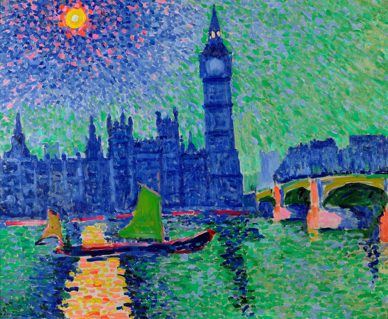 Big Ben, London, ca. 1906-7 (olie på lærred) af Andre Derain