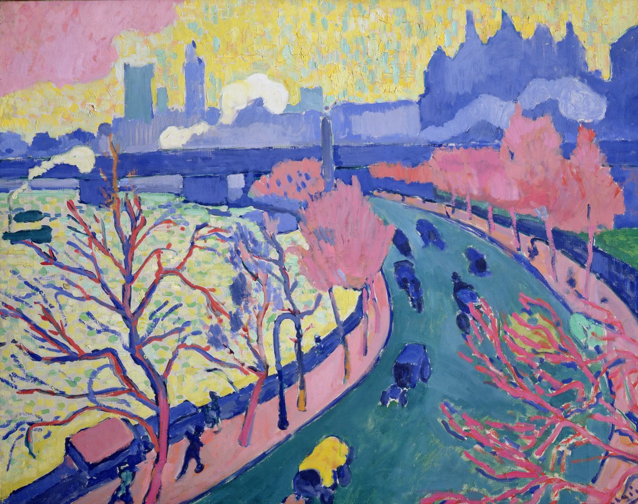 Charing Cross Bridge, ca. 1906 (olie på lærred) af Andre Derain