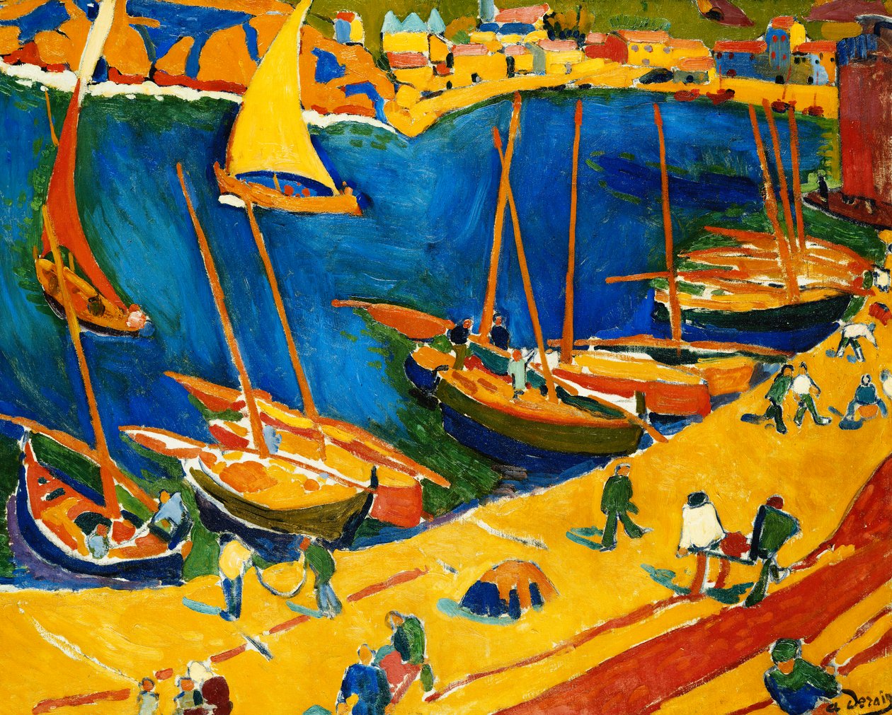 Collioure: Fiskerihavnen; Collioure: Le Port de Peche af Andre Derain