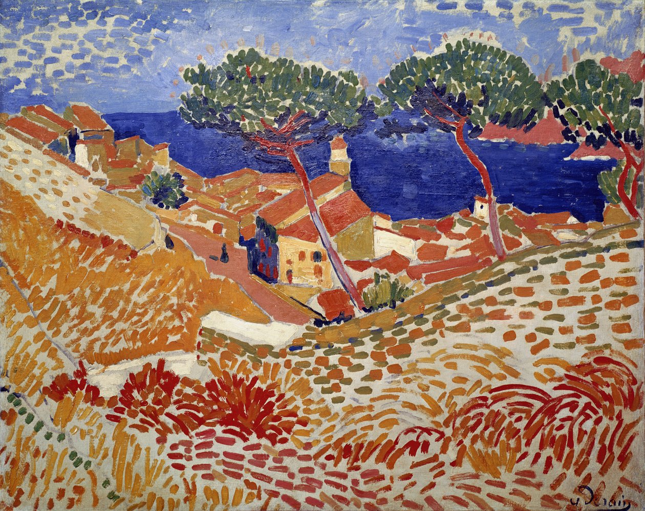 Collioure, landsbyen og havet af Andre Derain