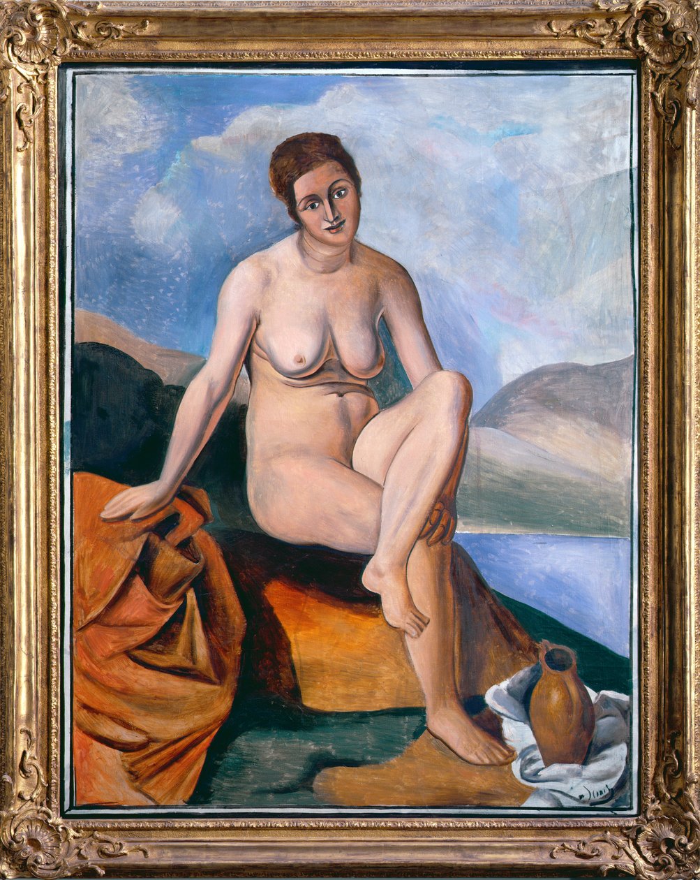 Kvindeakt med kande, ca. 1925 (olie på lærred) (se også 287560) af Andre Derain