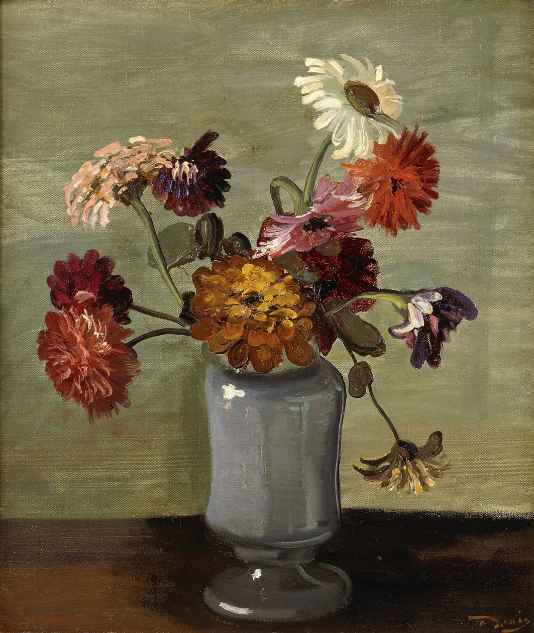 Blomster i en vase (olie på lærred) af Andre Derain