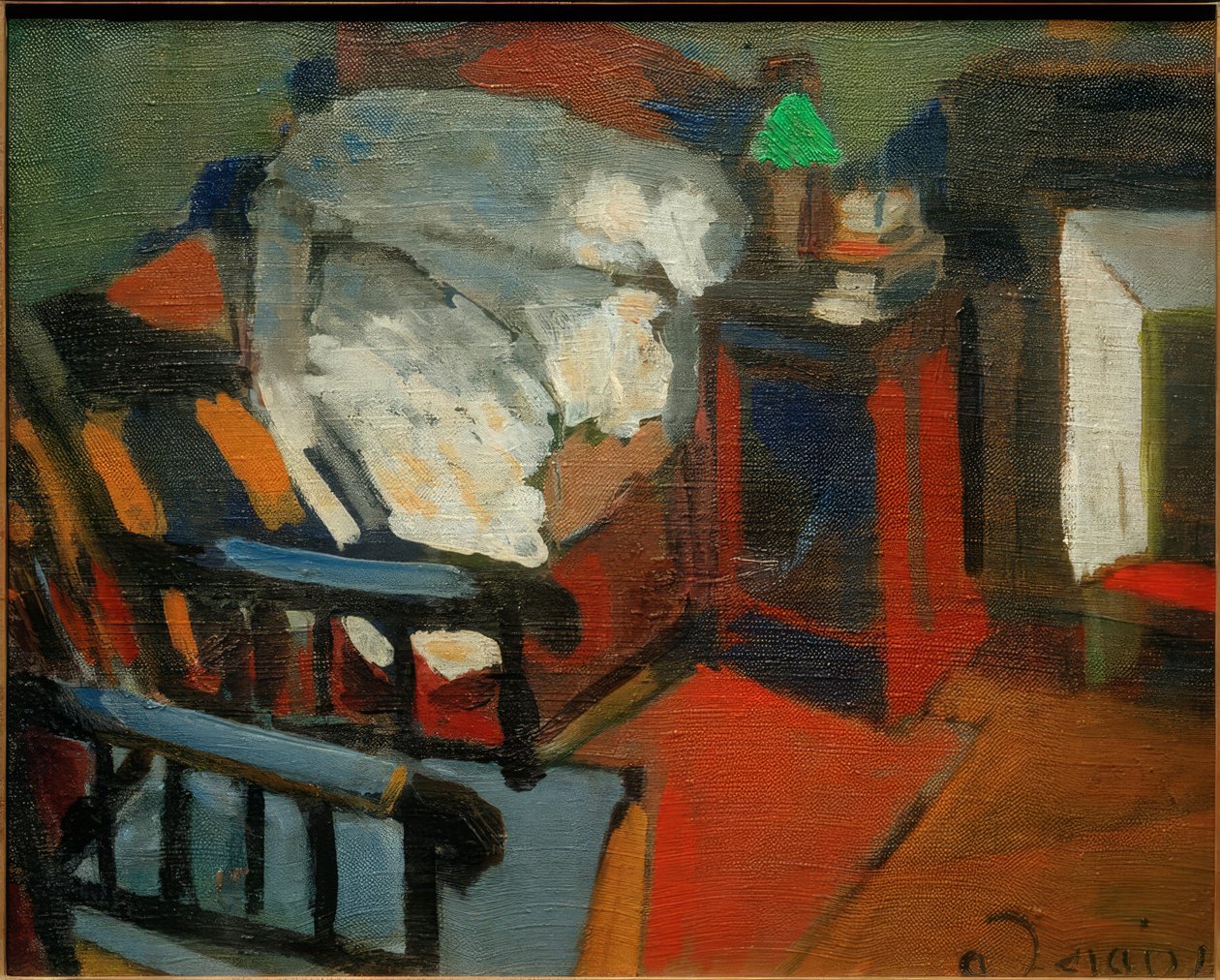 Interiør (soveværelset) af Andre Derain