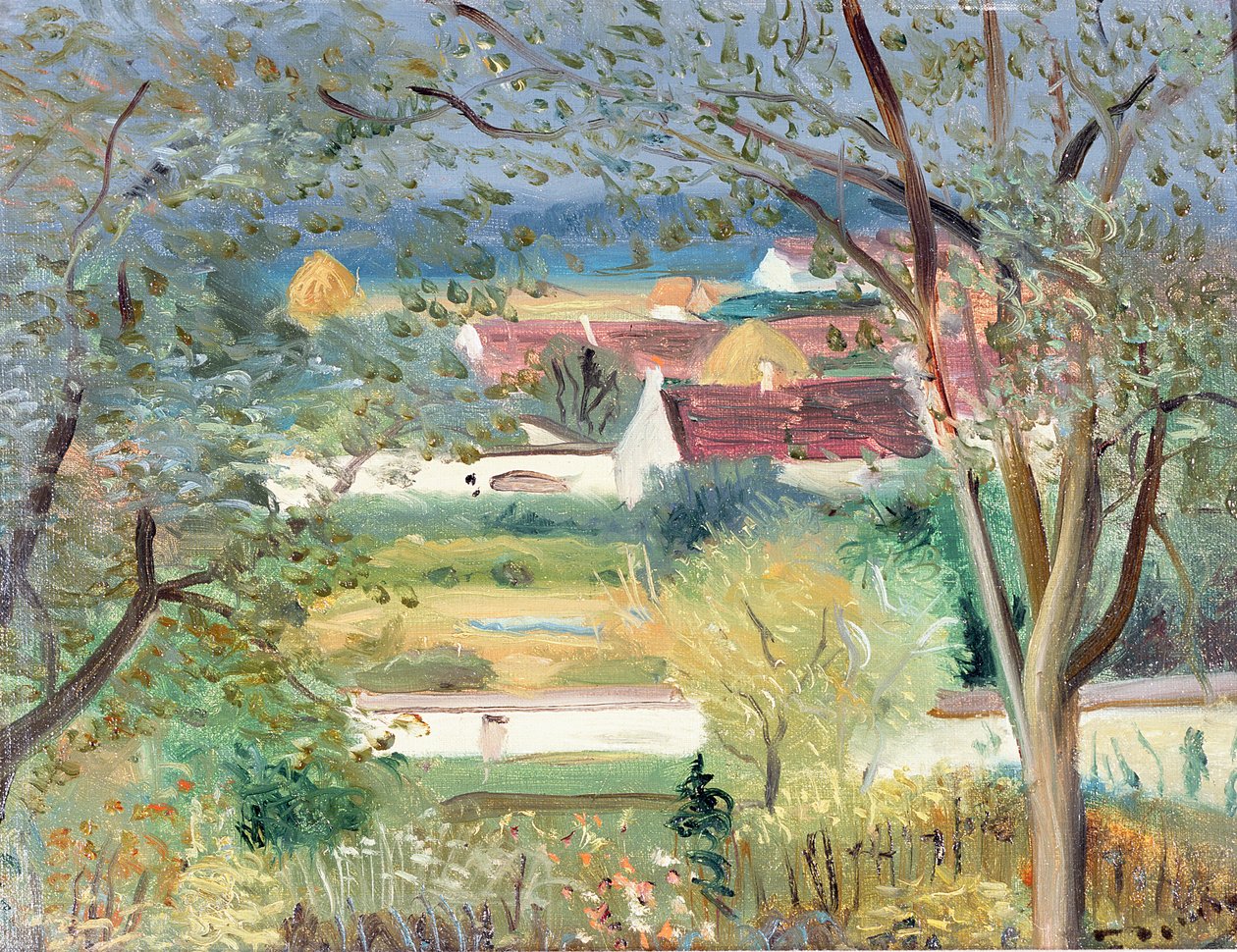 Haven ved Ponnermaire en Montois, ca. 1940-45 (olie på lærred) af Andre Derain