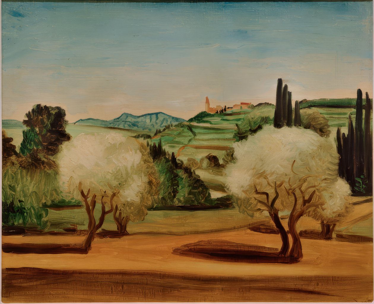 Landskab med oliventræer af Andre Derain