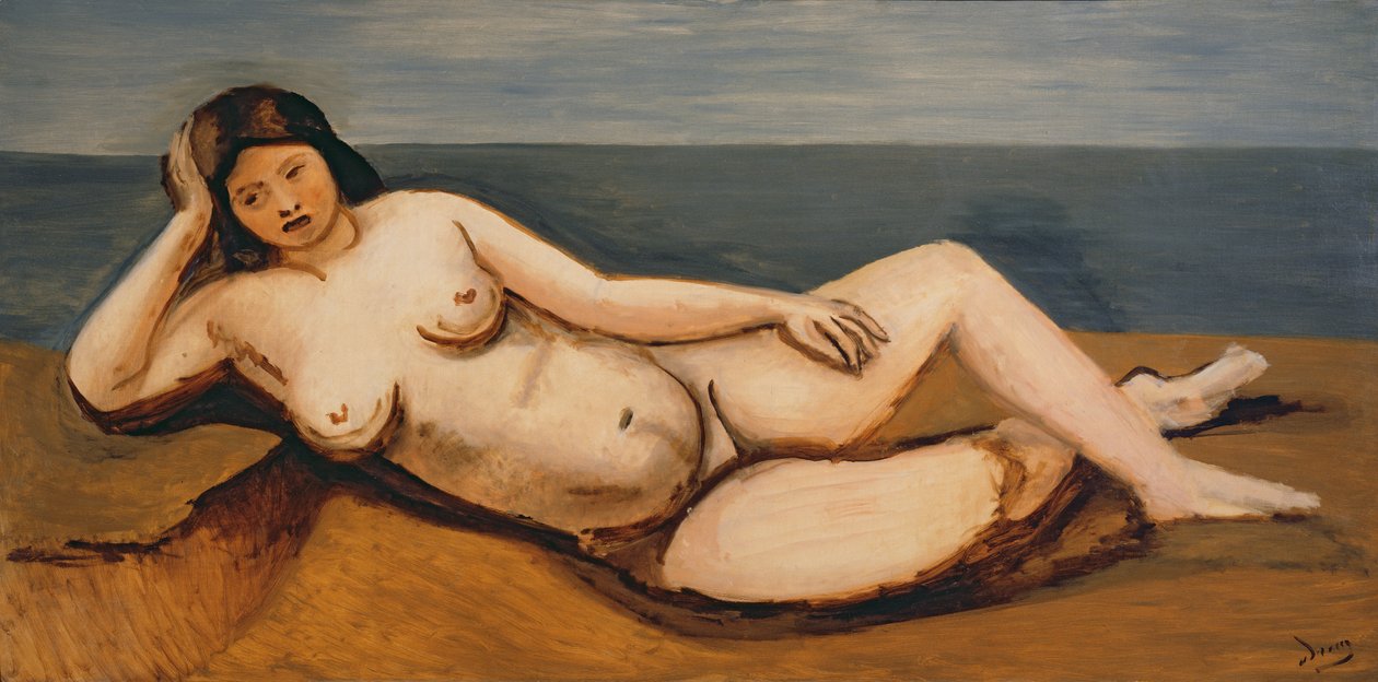 Stort liggende nøgenbillede, ca. 1926-27 (olie på lærred) (se også 287579) af Andre Derain