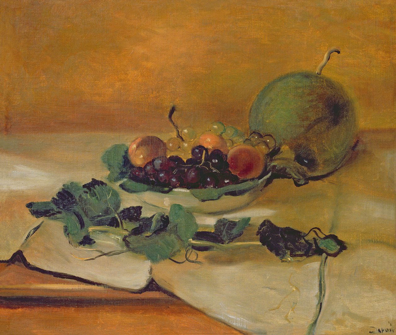Melon og frugter, ca. 1927 (olie på lærred) af Andre Derain