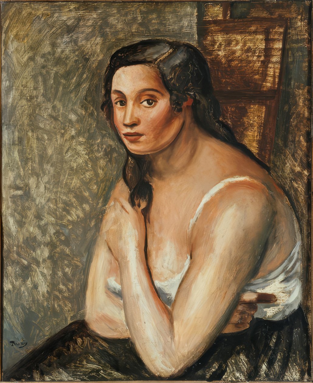 Siddende kvinde i skjorte. af Andre Derain