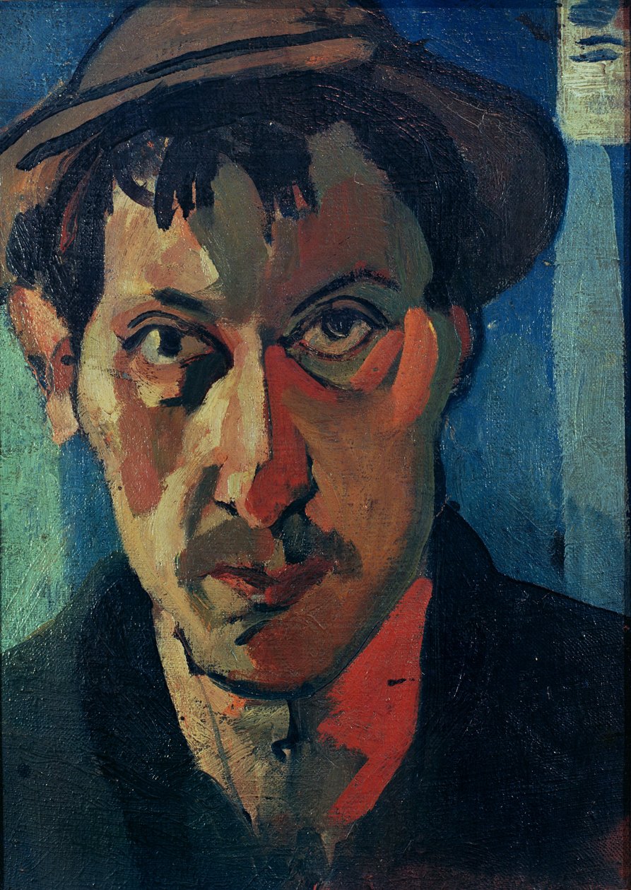 Selvportræt med slap hat af Andre Derain