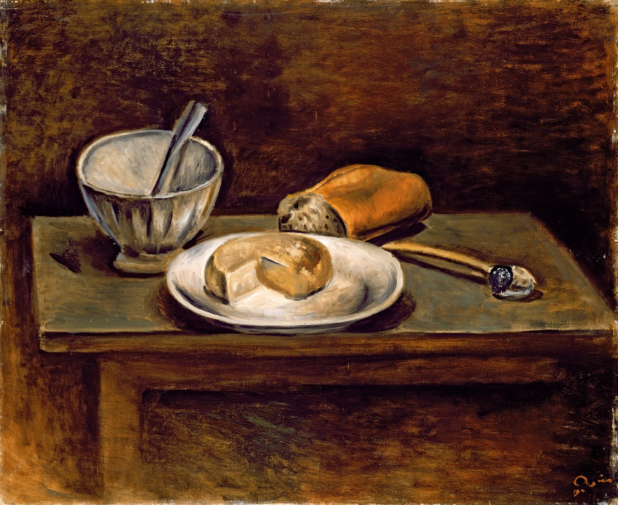 Stilleben, ca. 1925 (olie på panel) af Andre Derain