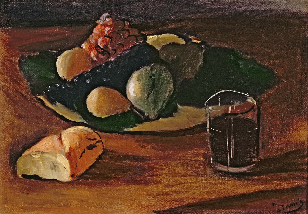 Stilleben med et glas vin, ca. 1932 (olie på lærred) af Andre Derain