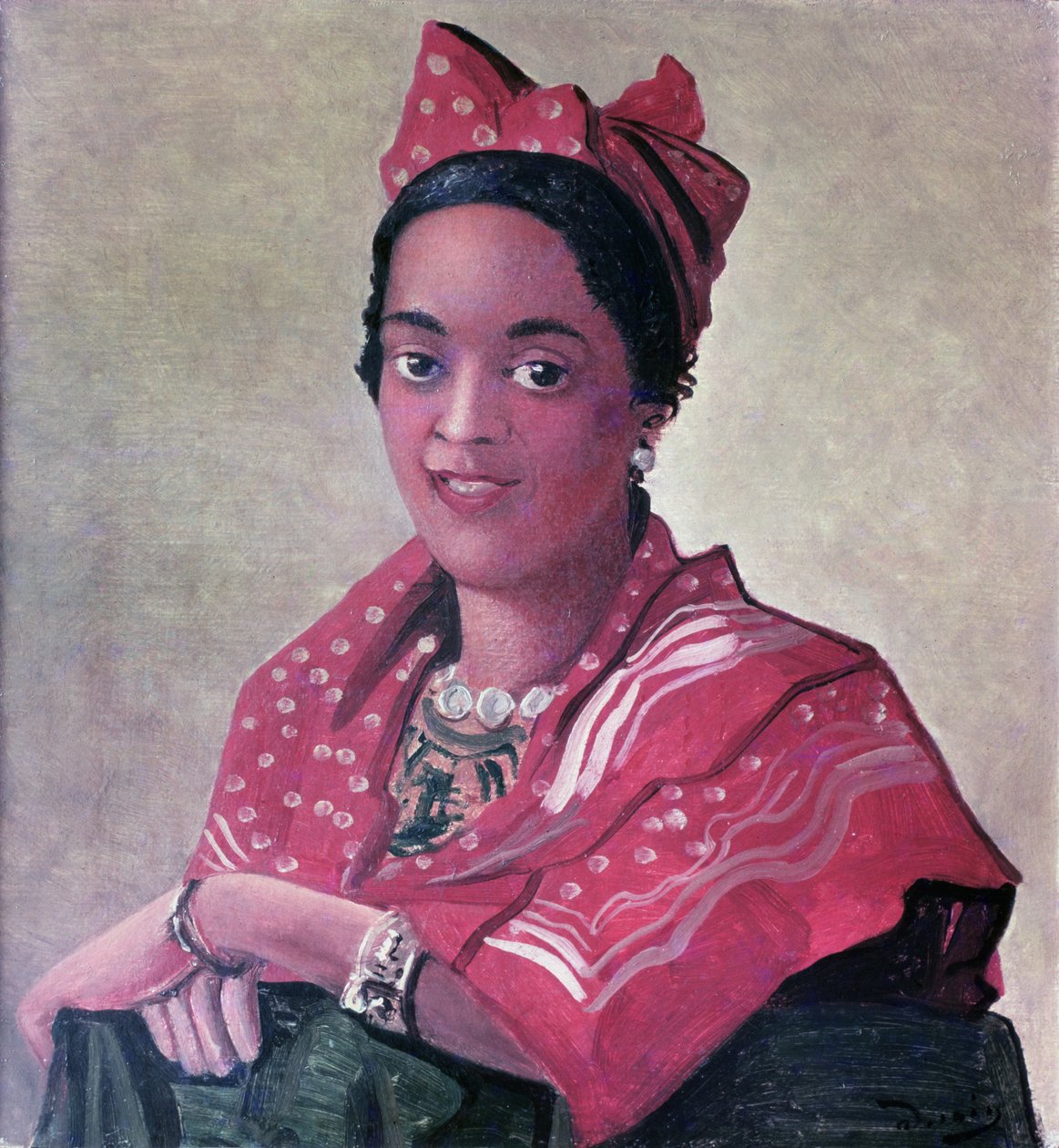 Pigen fra Martinique (olie på lærred) af Andre Derain