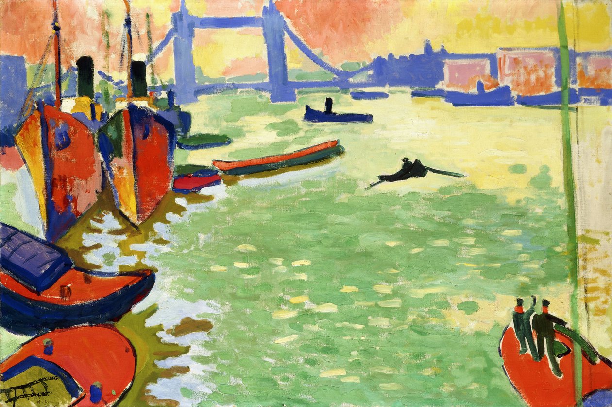 Themsen og Tower Bridge; La Tamise et Tower Bridge af Andre Derain