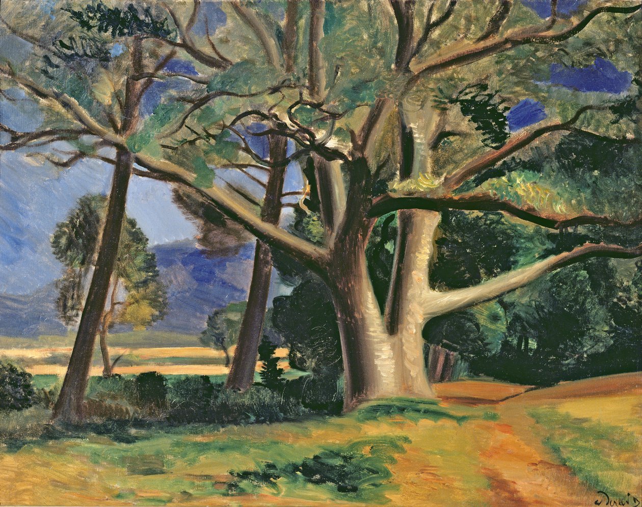 Det store træ, ca. 1929-30 (olie på lærred) (se også 287578) af Andre Derain