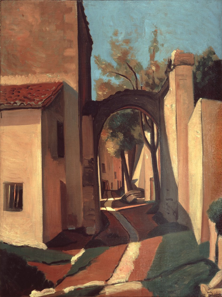 Landsby i Provence (olie på lærred) af Andre Derain