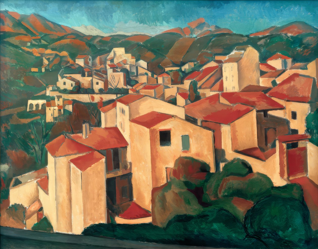 Vue de Cagnes (Udsigt over Cagnes) af Andre Derain