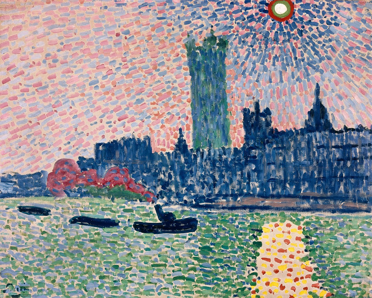Westminster fra South Bank, London af Andre Derain