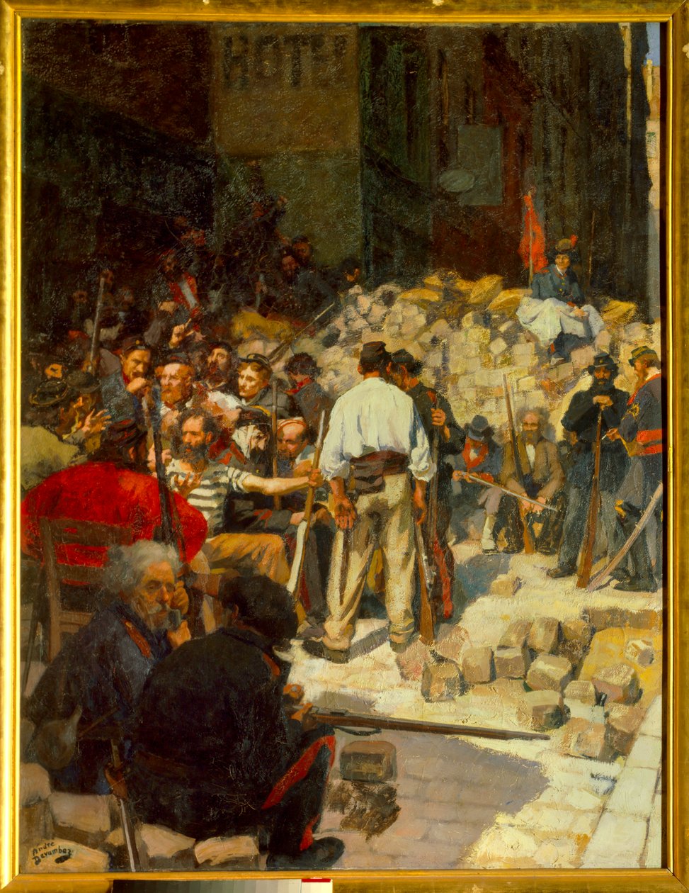 The Barricade or the Waiting i maj 1871 (olie på lærred af Andre Devambez