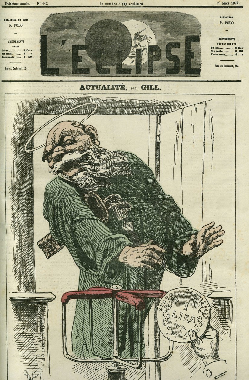 Actualite, St. Peter nægter pavens mønter at vende tilbage til paradis. Cover i "" L