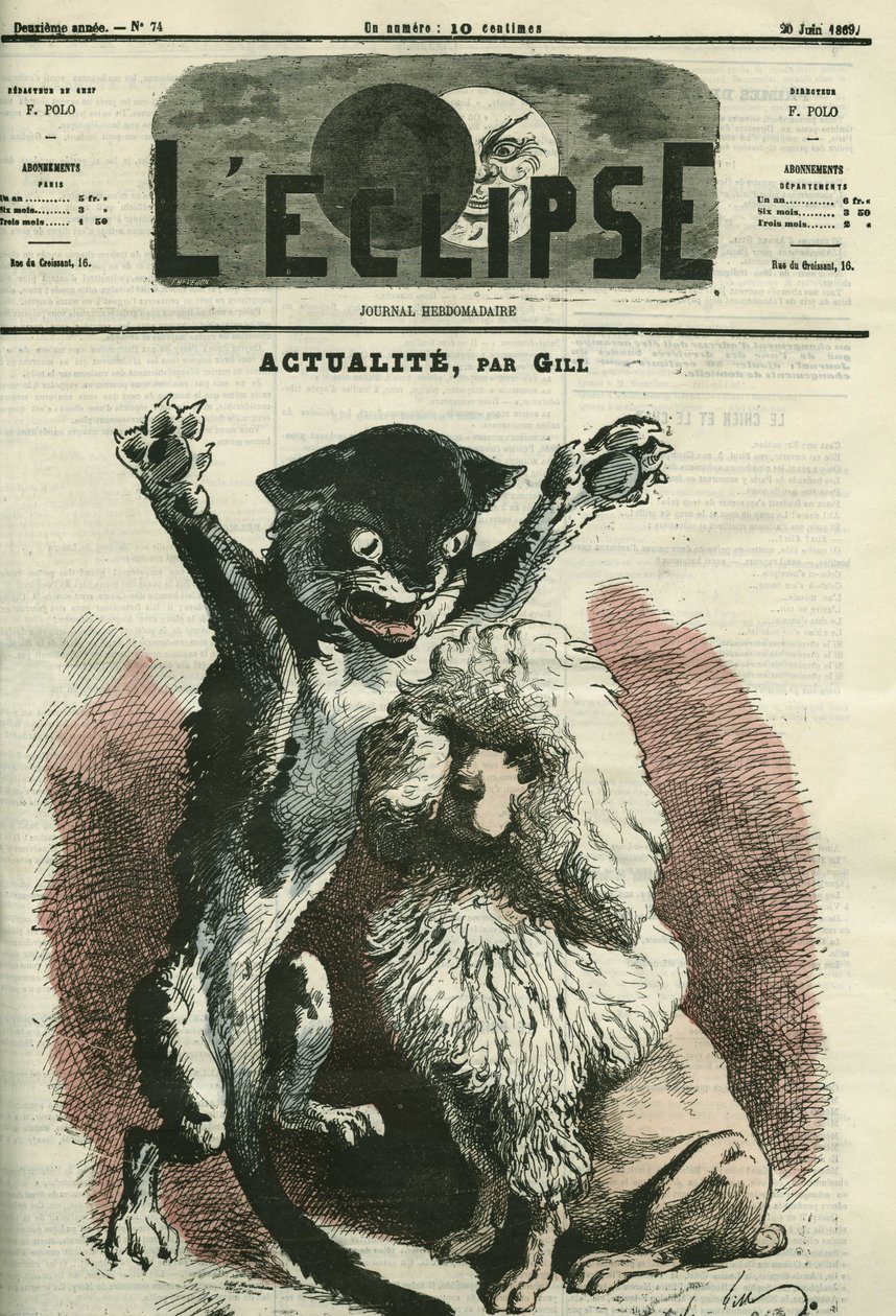 Actualite, illustration til en udstilling "Hunden og katten"" i Paris. Cover i "" L
