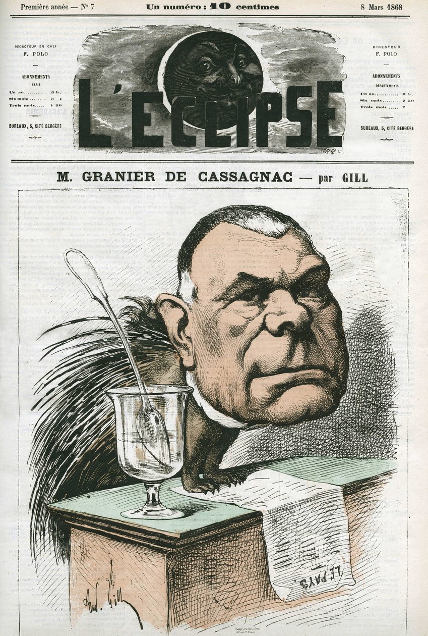 Adolphe de Granier de Cassagnac (1808-1880), fransk journalist og politiker. Cover i "" L